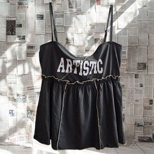 4/$20 NWT Artistic Black Tank Top